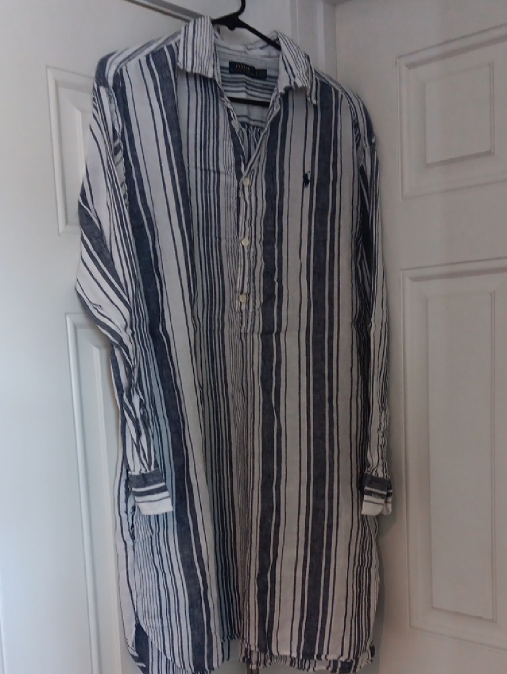 Ralph Lauren Navy and White Striped Button Tunic